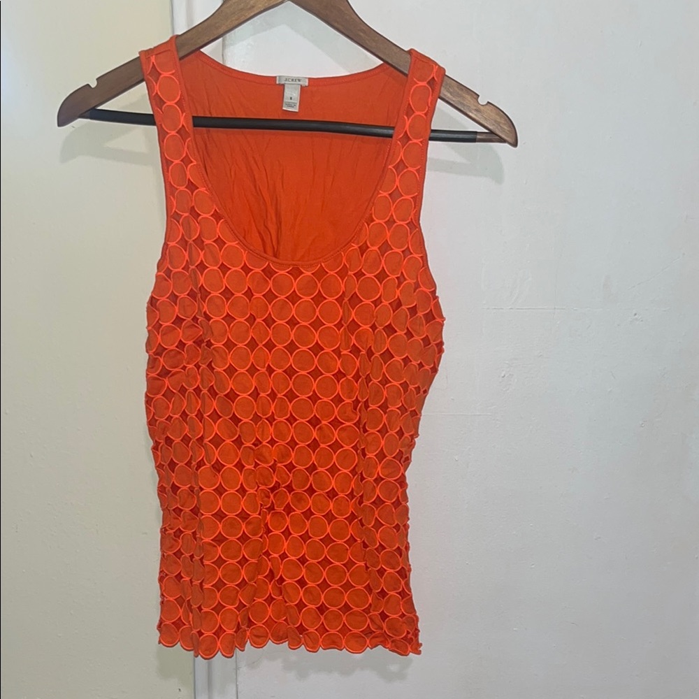Orange Sleeveless Top Lace Woman’s Small J. Crew